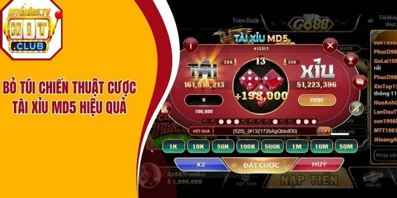 Bỏ túi chiến thuật cược tài xỉu MD5 hiệu quả